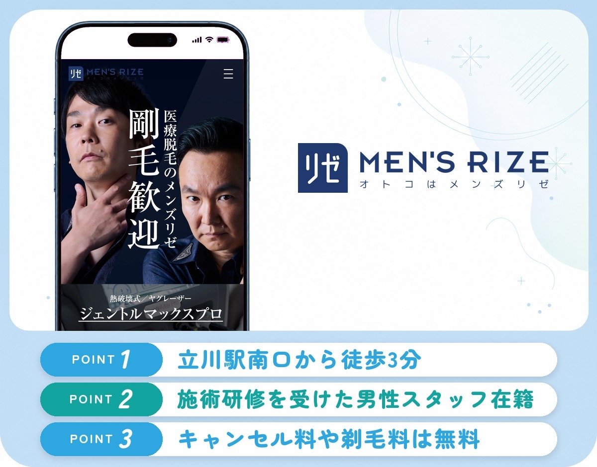 メンズリゼの特徴まとめ