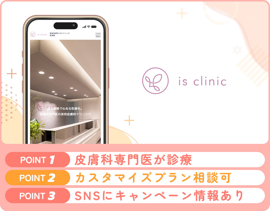 美容皮膚科ISクリニックの医療脱毛特徴まとめバナー