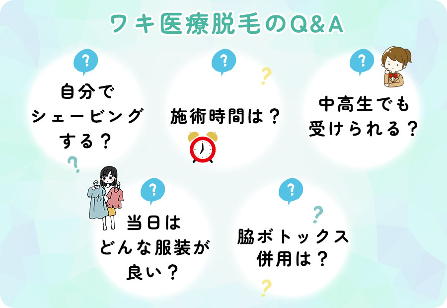 ワキ脱毛のQ&A